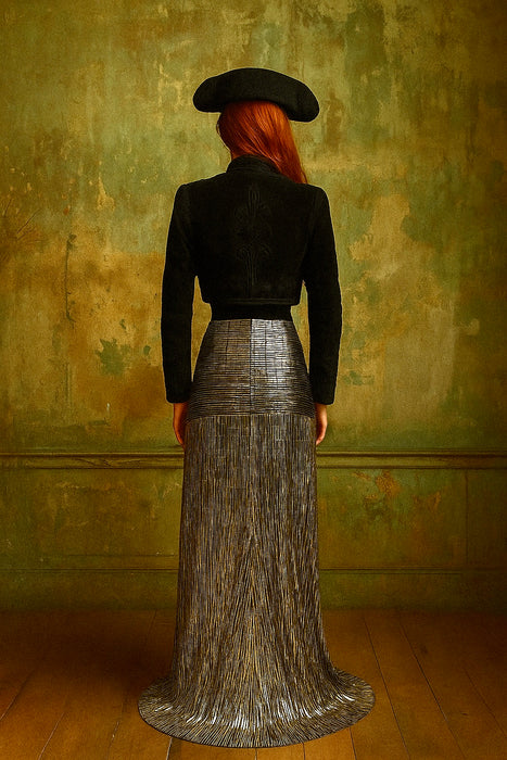 Diana, vintage couture long beaded skirt