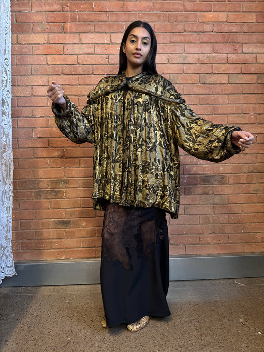 Athena, 20s gold and black lamé jacket