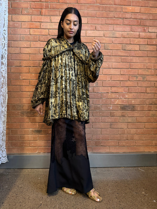 Athena, 20s gold and black lamé jacket