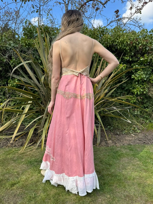 Brie, 30s pink and lace reworked dress