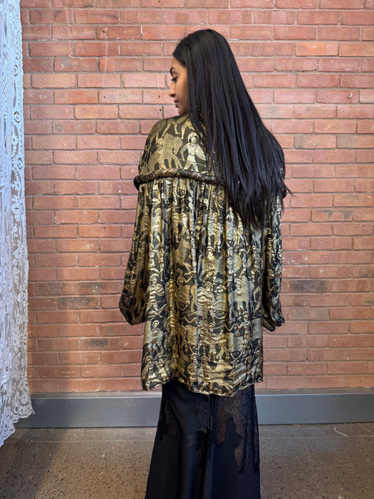 Athena, 20s gold and black lamé jacket