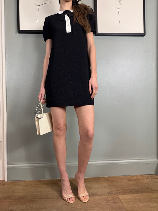 Saint Laurent, 2019 black and cream sparkle dress