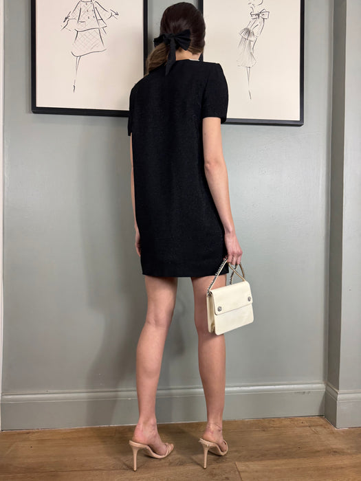 Saint Laurent, 2019 black and cream sparkle dress