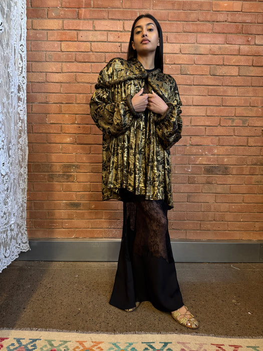 Athena, 20s gold and black lamé jacket