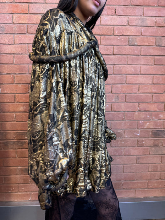 Athena, 20s gold and black lamé jacket