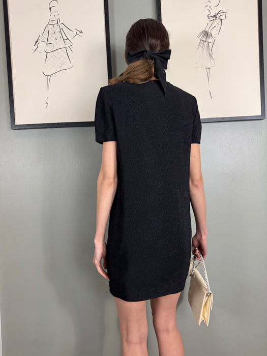 Saint Laurent, 2019 black and cream sparkle dress