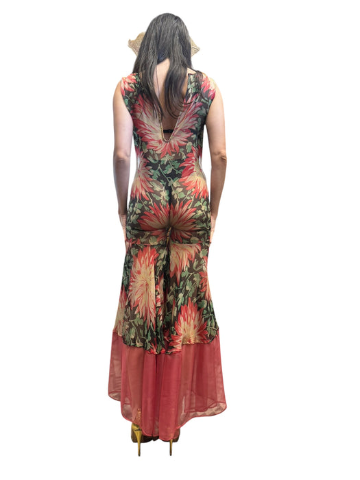 Flavia, reworked 30s floral chiffon jumpsuit