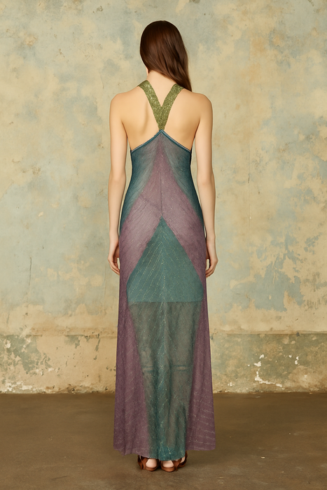 Alice,20s Assuit tri colour dress