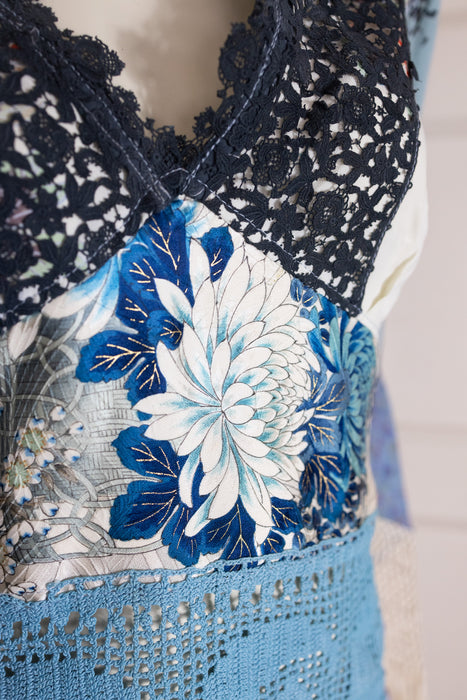 Rêve, reworked vintage patchwork fringed blouse