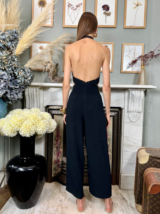 Cache, 80s black beaded jumpsuit