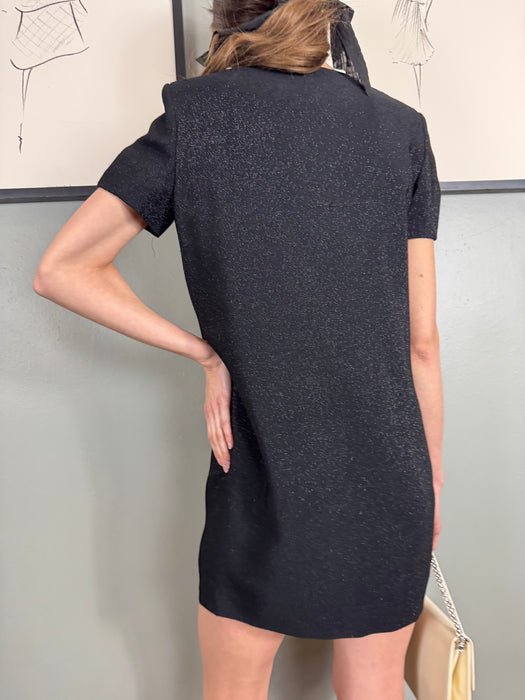 Saint Laurent, 2019 black and cream sparkle dress