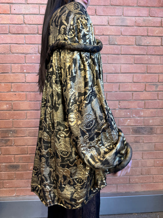 Athena, 20s gold and black lamé jacket