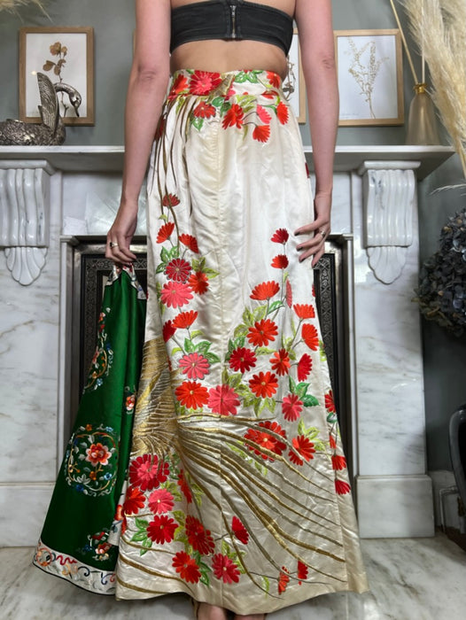 Aurora, Oriental silk embroidered skirt