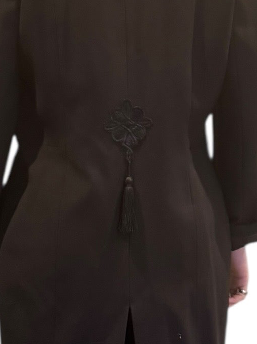 Wade, 70s black wool pleated trousers and tail jacket