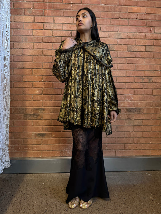 Athena, 20s gold and black lamé jacket