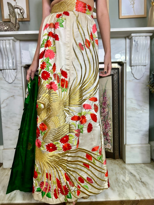 Aurora, Oriental silk embroidered skirt