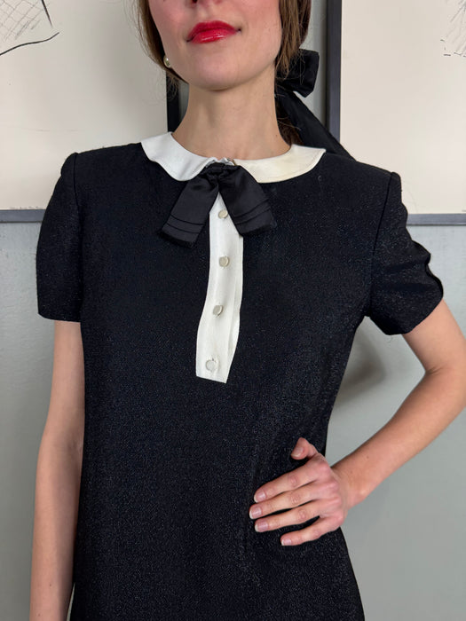Saint Laurent, 2019 black and cream sparkle dress