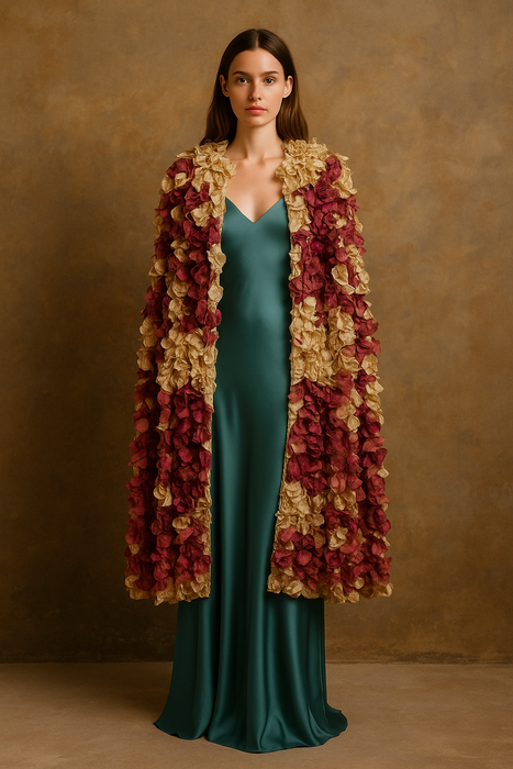 Jamie, 40s silk textured cape