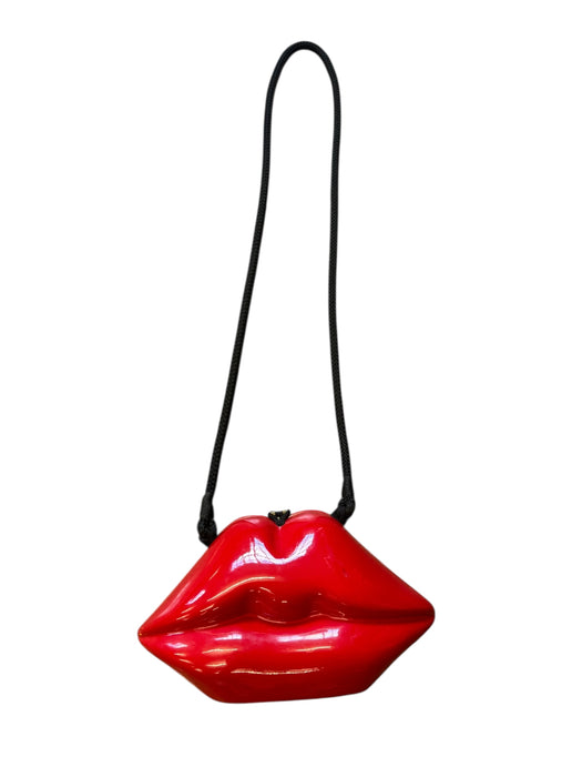 Bisoux, 70s Perspex red lips handbag with red cord