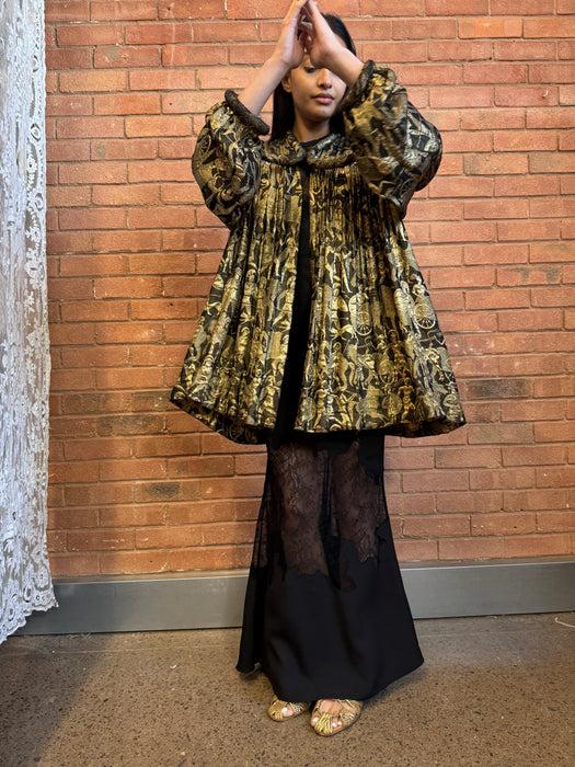 Athena, 20s gold and black lamé jacket