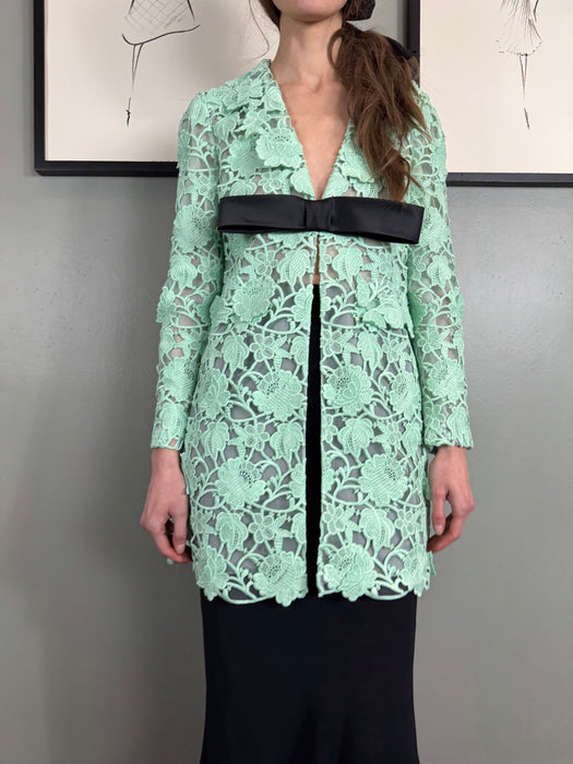Giambattista Valli, aqua lace jacket