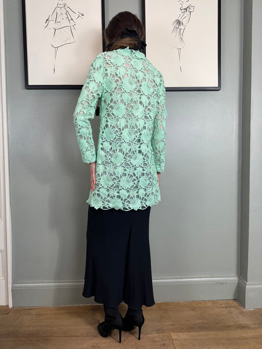 Giambattista Valli, aqua lace jacket