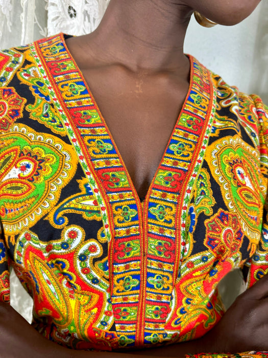 Aire, 60s paisley sequins dress