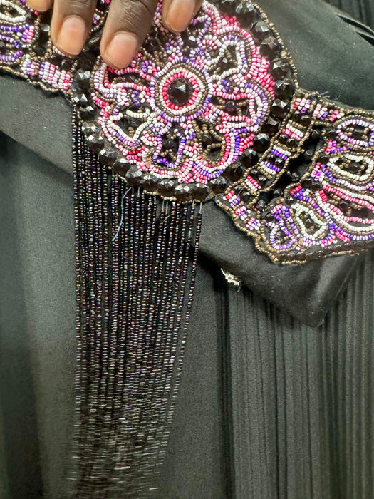 Attia, 40s beaded tassel clutch bag