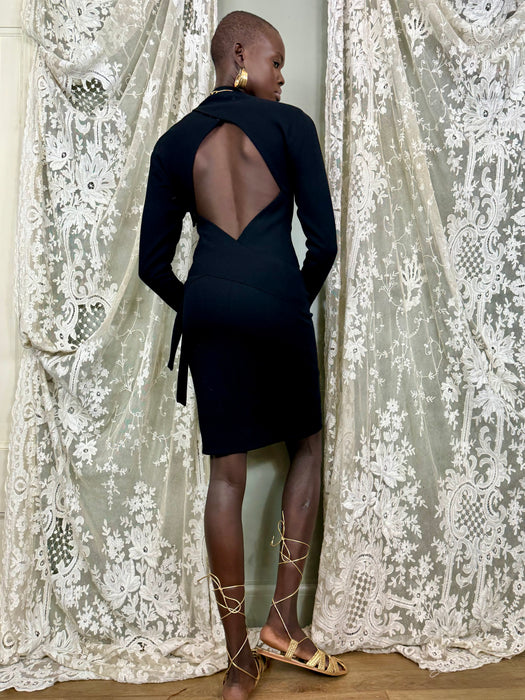 Christian Dior, 90s crepe black dress