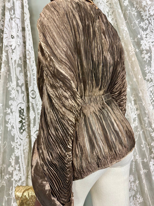 Krizia, 80s metallic pleated jacket