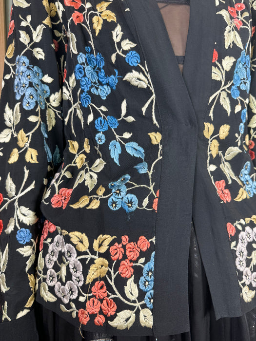 Batsheva, 30s floral embroidered jacket