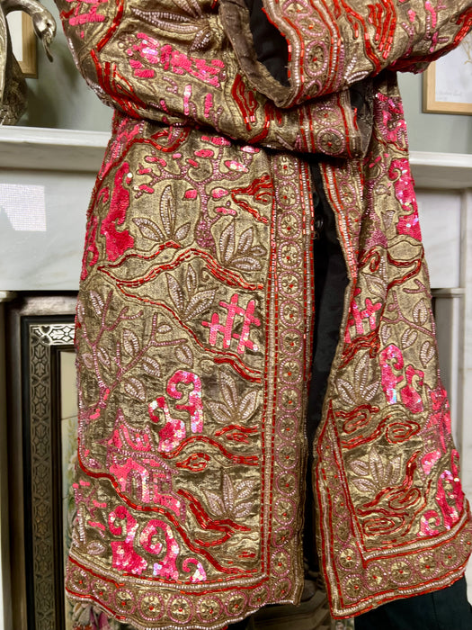 Celeste, 20s Oriental beaded lamé coat