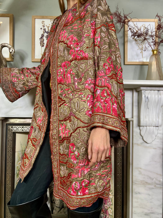 Celeste, 20s Oriental beaded lamé coat