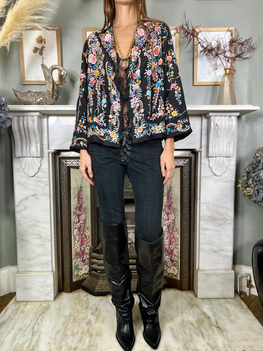Magnolia, 40s Oriental floral embroidered jacket