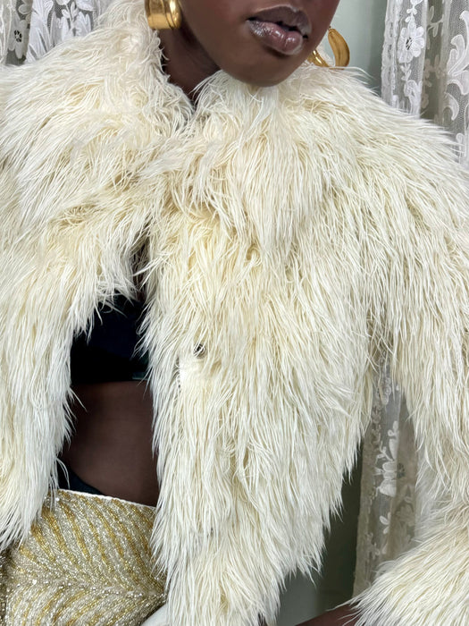 Neiman, 70s cream wool thread jacket