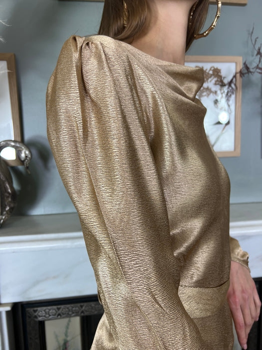 Liza, 20s gold long sleeved blouse