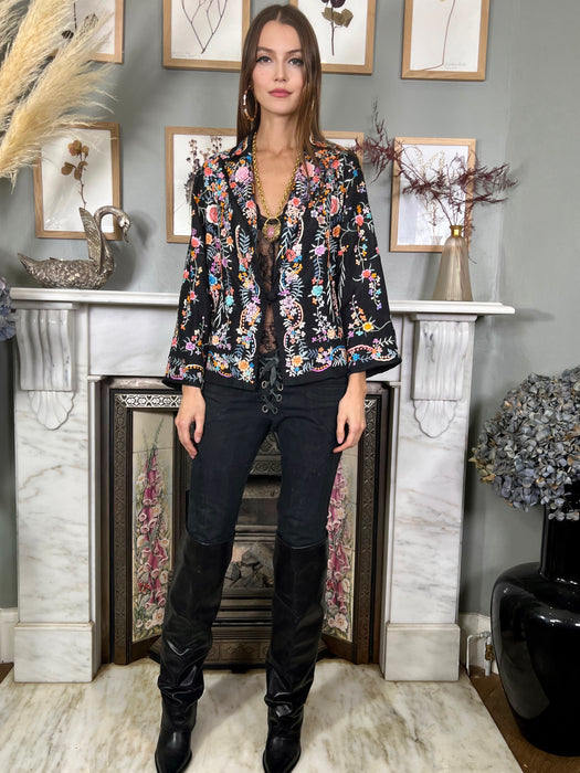 Magnolia, 40s Oriental floral embroidered jacket