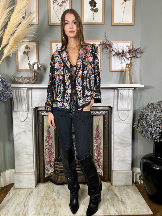 Magnolia, 40s Oriental floral embroidered jacket