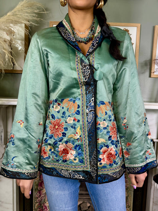 Sara, 40s silk Chinese embroidered jacket