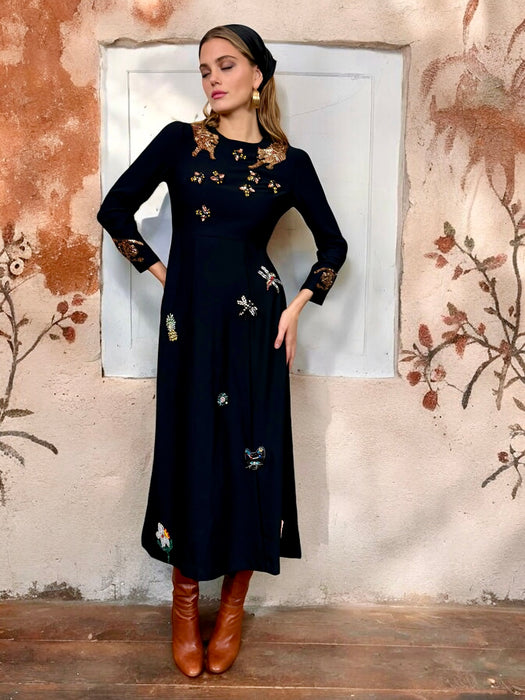 Fabianna, 70s beaded dress
