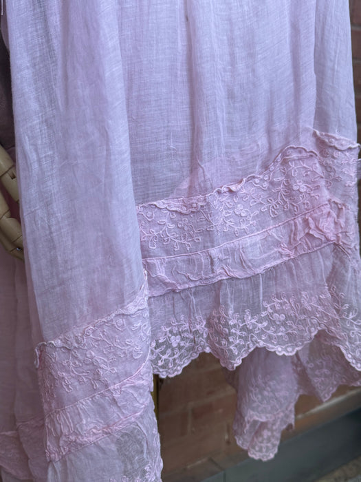 Dolly, reworked embroidered 40s Eastern European tunic in Cotton