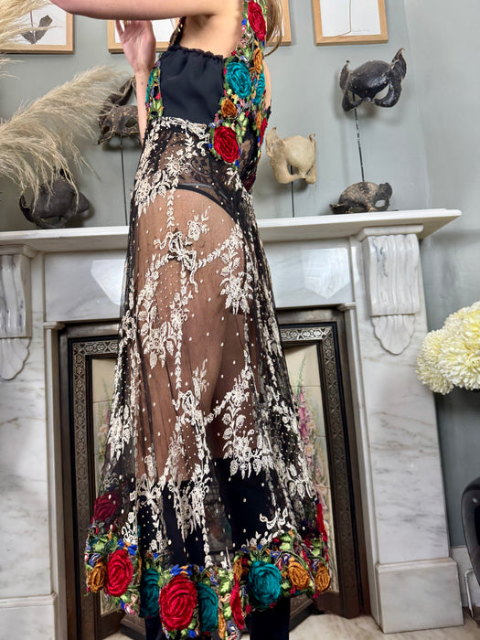 Carmen, reworked 20s lace and floral dress