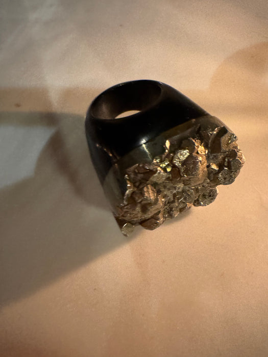 Candice, 70s large moon rock ring