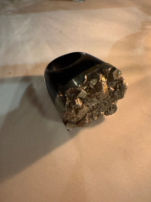 Candice, 70s large moon rock ring