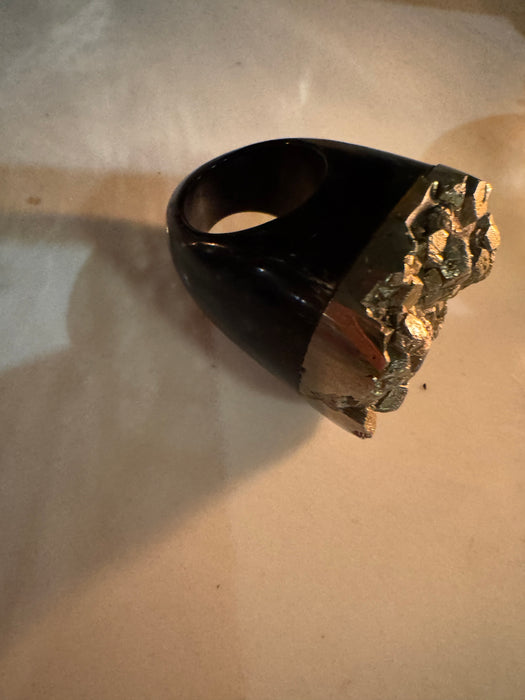 Candice, 70s large moon rock ring