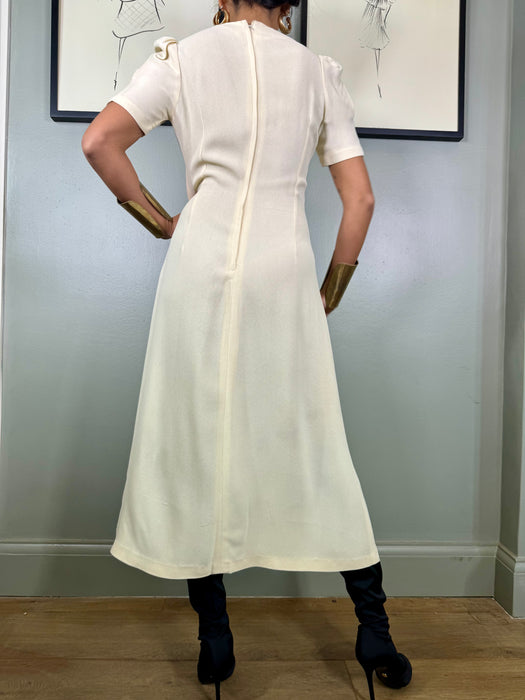 Ossie Clark, for Radley cream crepe dress