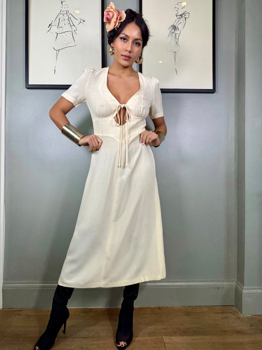 Ossie Clark, for Radley cream crepe dress