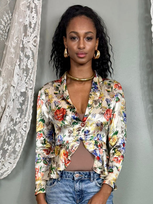 Romi, 30s silk floral jacket