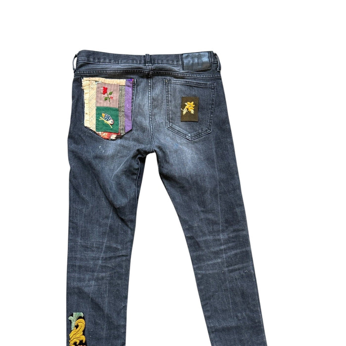 OV Denim, reworked vintage slim fit mid rise jeans