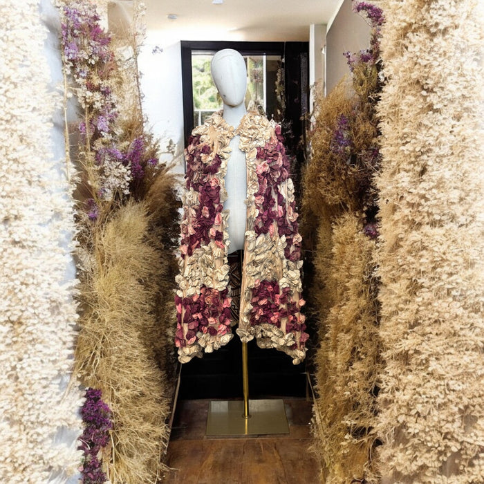 Jamie, 40s silk textured cape